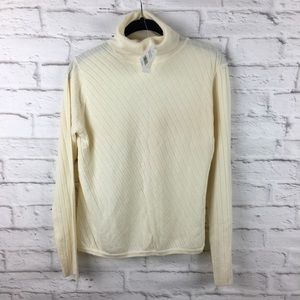 Banana Republic merino wool turtleneck M ivory B24